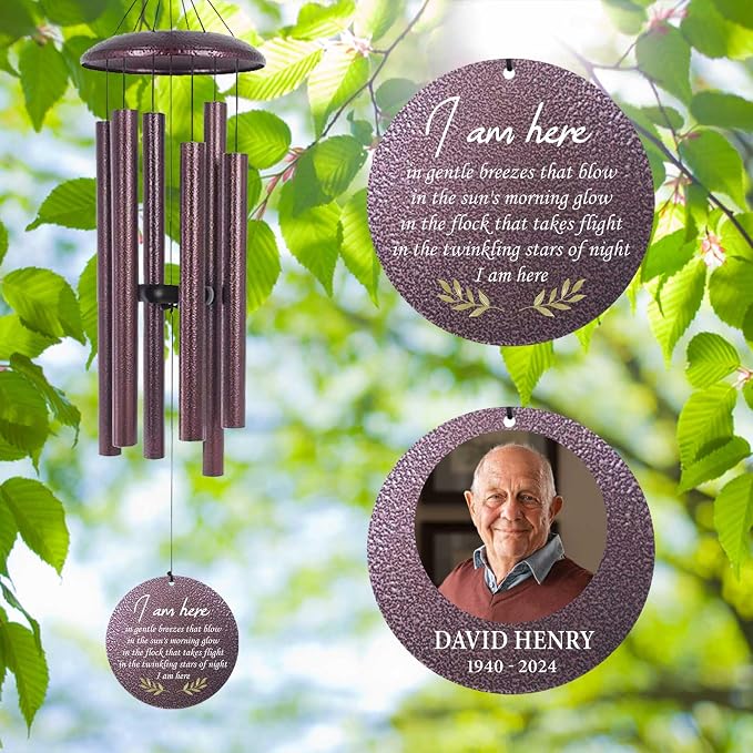 ASTARIN Happy Retirement Gifts Wind Chimes, Personalized 30" Wind Chime for Teacher Coworkers Boss, Personalized Retire Gifts Deep Tone Windchime(Printing in Texas)