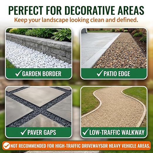 YKF Gravel Glue Kit with Electric Sprayer, 1 Gallon Rock Glue & Gravel Binder for Pea Gravel, Crushed Stone, Decorative Pebbles, Landscape Garden Borders, Patio Edges, Blue Tint Tracker