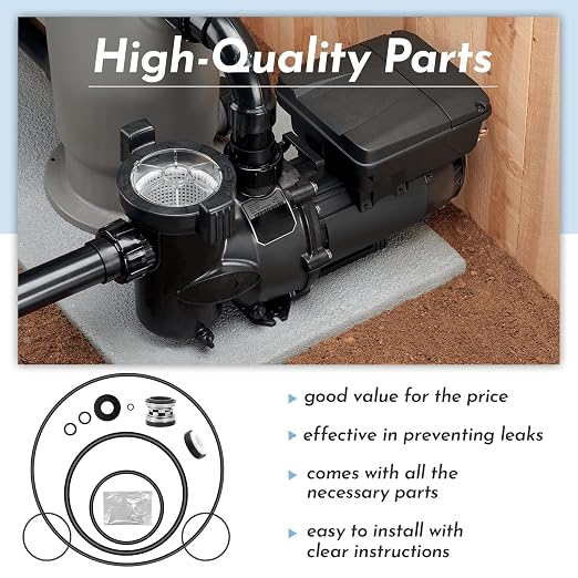 O-Ring Rebuild Repair Kit, for Jandy,Zodiac,FloPro & VS FloPro,FHPF, FHPM | Pool Pump Seal Gasket,Valve Kit,Diffuser/Impeller/Backplate/Tail Piece/Union/Drain Plug/Trap Lid (O-Ring) PS-3890 Shaft Seal