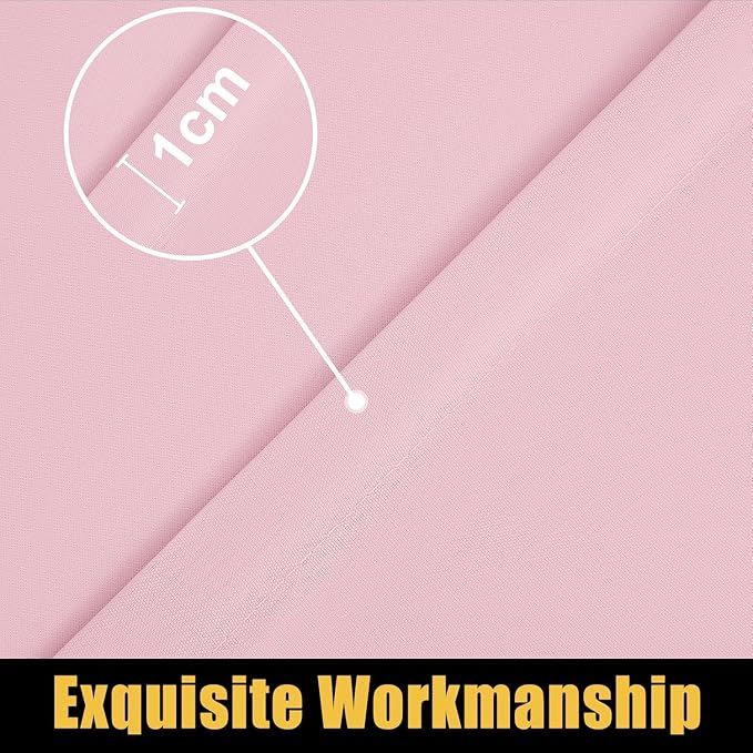 Smiry 6 Pack Rectangle Picnic Table Cloth, Waterproof Elastic Fitted Tablecloths, Washable Polyester Rectangular Patio Table Cover for Camping, Indoor and Outdoor (Pink, 30"x96")