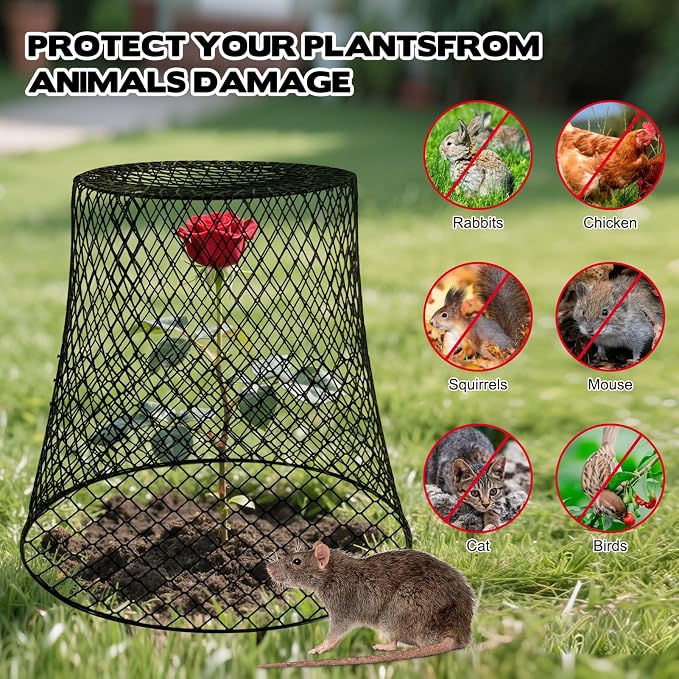 15 Sets of Chicken Wire Cloche Plant Covers Garden Netting, Heavy Duty Chicken Wire Plant Covers Protectors from Animals for Keeping Bunnies Chicken Squirrels Birds Other Out 9.13×9.13 in