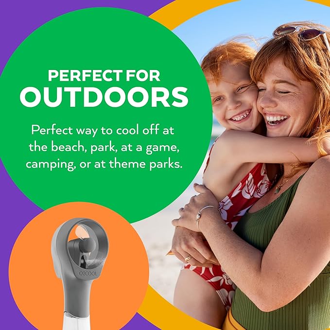 O2COOL Elite Water Misting Fan, Grey
