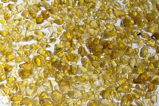 Decorative Concrete Aggregate – Colored Stone for Exposed Aggregate, Epoxy, Terrazzo & Broadcast Concrete Applications - Yellow Glass 5lb