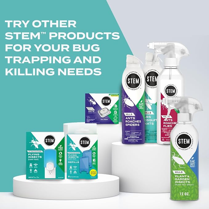 STEM Kills Flies, Mosquitoes and Gnats: Plant-Based Active Ingredient Bug Spray, Botanical Insecticide for Indoor and Outdoor Use; 10 fl oz (Pack of 3)