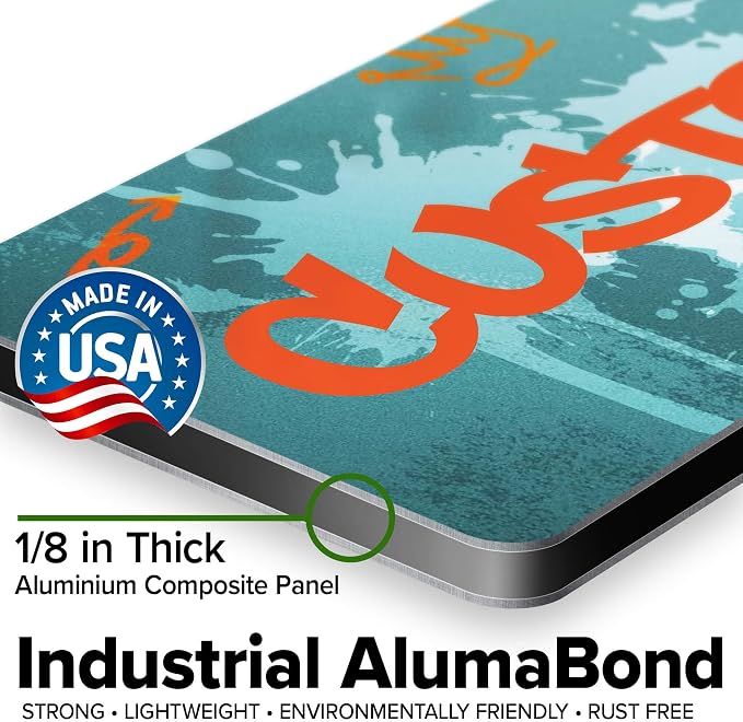 Custom Sign, Custom Street Sign, 11 Font Colors, 13 Font Styles, 4 Hole Options, 22 Sizes, 6x18 Inches, Rust Free DiBound, Fade Resistant, Made in USA by My Sign Center (Graffiti)