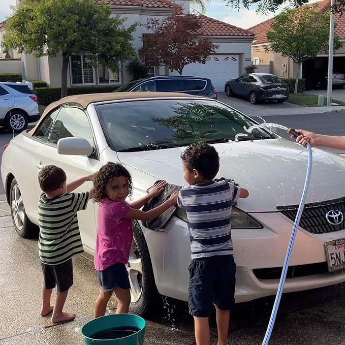 Atlantic Heavy Duty Garden Hose 10 ft x 5/8 Inch Black Color Short Connection Leader Hose with Solid Brass Connectors (10 Feet)