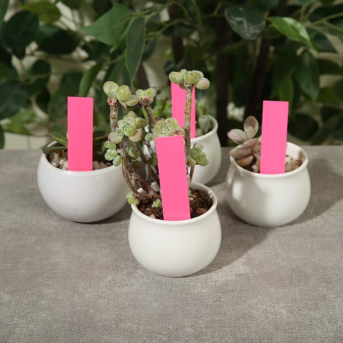 1000 Pcs Plant Tags, 4 Inch Plastic Garden Plant Pot Markers Waterproof Plant Labels, Pink