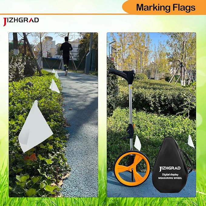200Pack White Marking Flags, JIZHGRAD 15x4x5 Inch Marker Flags Use for Yard & Lawn, Boundary & Dog Training, Survey & Landscape, Sprinkler & Surveyor, Garden & Construction, High Visibility, Sturdy, Versatile, UV & Weather Resistant