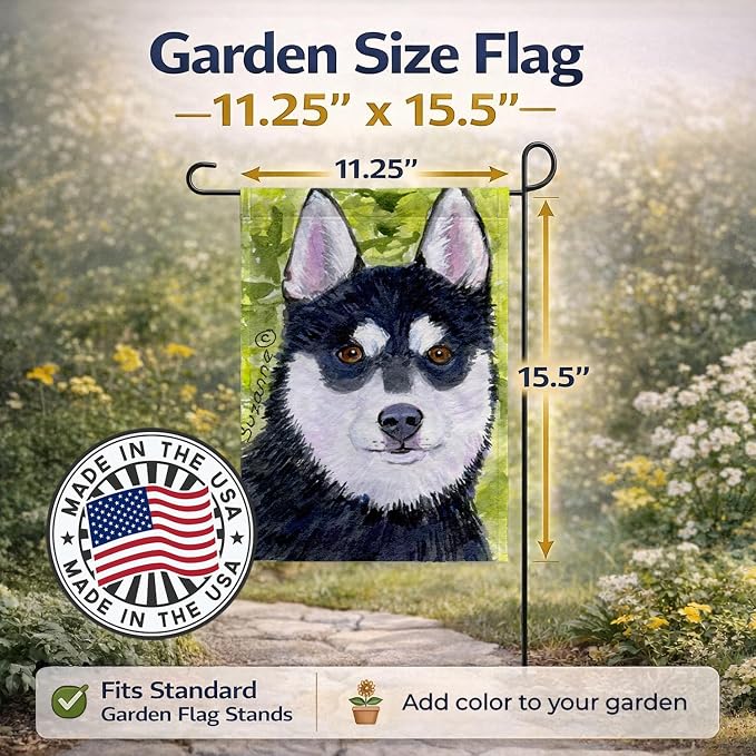 Caroline's Treasures SS8696GF Klee Kai Garden Flag Mailbox Flag Decorative Yard Flag Banner Outside Patio Artwork Yard Flower Beds, Garden Size, Multicolor