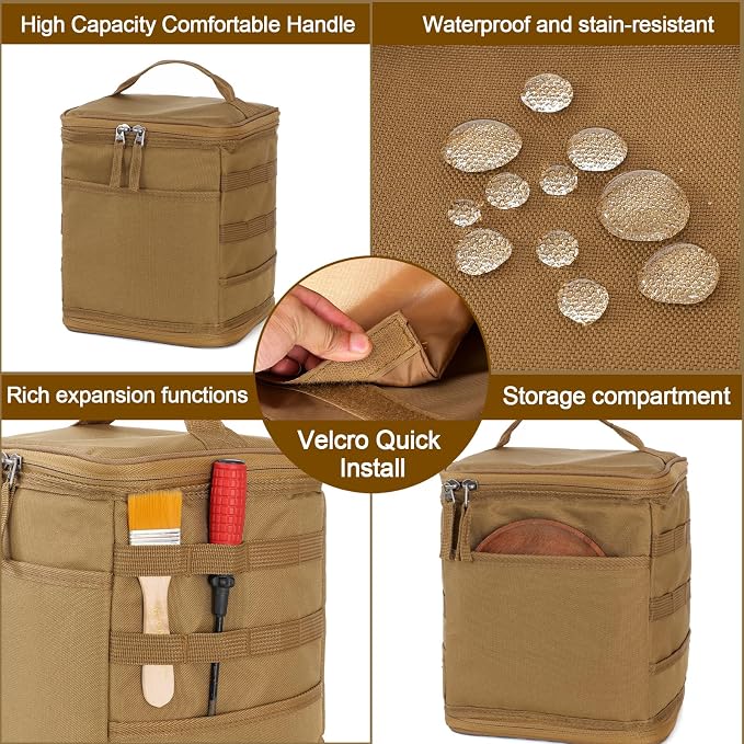 11L Camping Storage Bag, Tactical Camping Storage Bag | 600D is durable, waterproof, Suitable for camping, traveling, picnicking