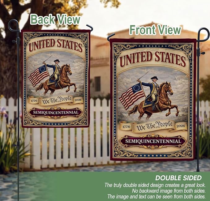 1776-2026 Commemorative, We The People Flag, Garden Flags For Outside, 250 Anniversary Usa Flag, American 250th Anniversary Patriotic Design, Dualided Design 5 (12x18 Inch)