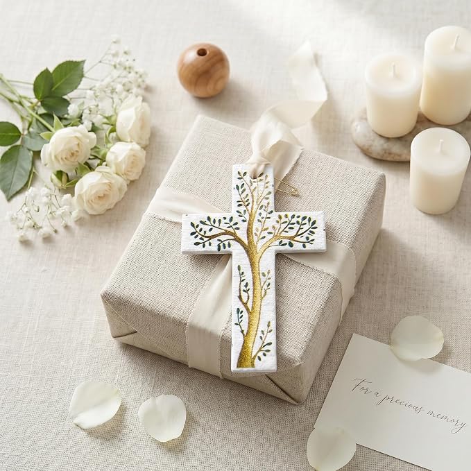 Plantable Wildflower Seed Paper - 50pcs Tree Cross-Shaped for Funeral Favors, Memorial Gifts, & Sympathy Gifts for Loss of Father and Mother