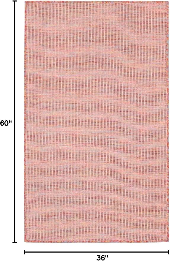 Nourison Home Positano Rainbow 3' x 5' Area Rug - Easy Clean, Non Shedding, Bed Room, Living Room, Dining Room, Kitchen (3' x 5')