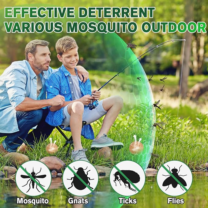 Mosquito Repellent Outdoor, Natural Peppermint Oil to Repel Mosquito, Mosquito Repellent for Indoor Use, for Yard, Garden, Long Lasting Keep Mosquito Away for Camping, Travel, Hiking, Fishing-10Pack
