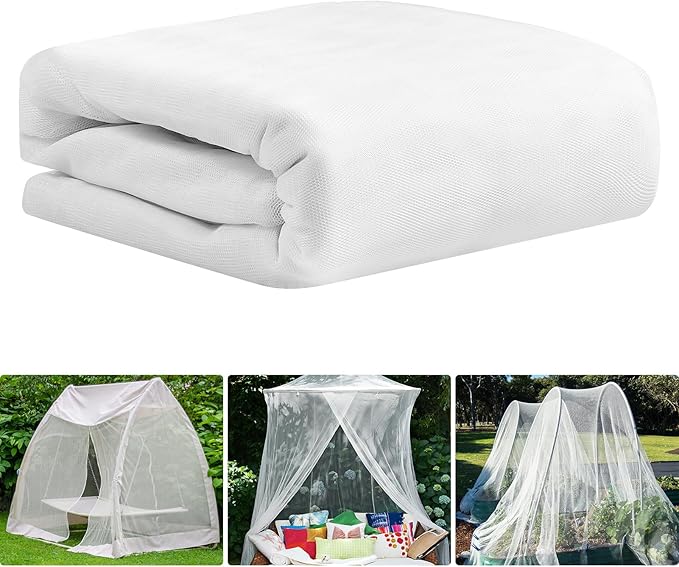 39 x 10 Ft Mosquito Netting for Garden Patio, Breathable Mesh Net for Bird and Insect Protection, Plant Cover for Vegetables, Fruits and Flowers, White 3x12 m
