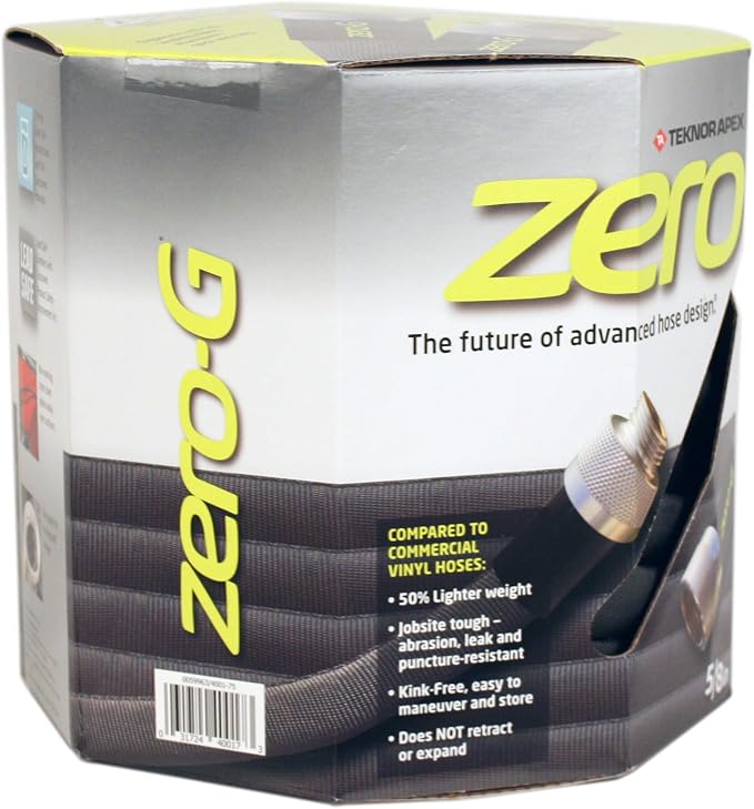 zero-G 4001-100, 5/8 Inch by 100 Feet Lightweight, Ultra Flexible, Durable, Kink-Free Garden Hose