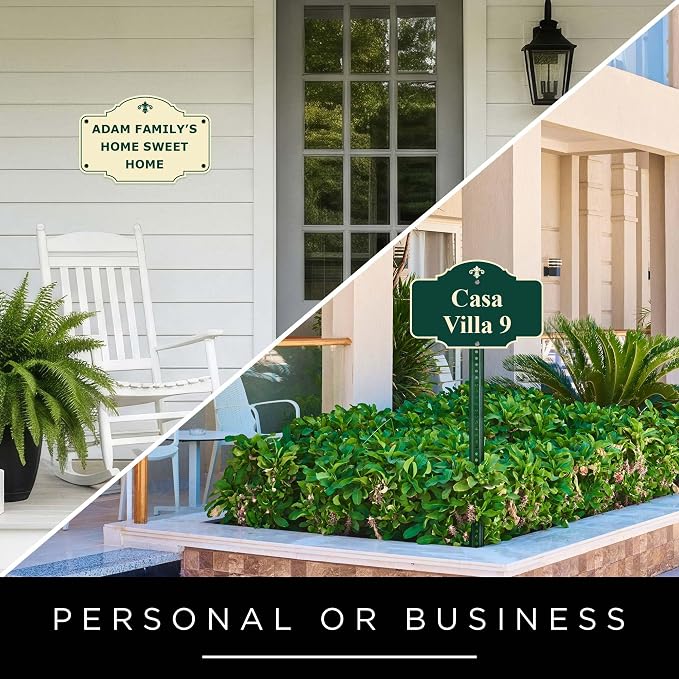 Custom Sign, Customized for Outdoor/Indoor Use, Personalized Designer Style Sign, 24 Colors, Rust-Free Thick ACM - Horizonal Double Arched 12x18 Inch, 24 Colors, Rust-Free Thick ACM by My Sign Center, USA