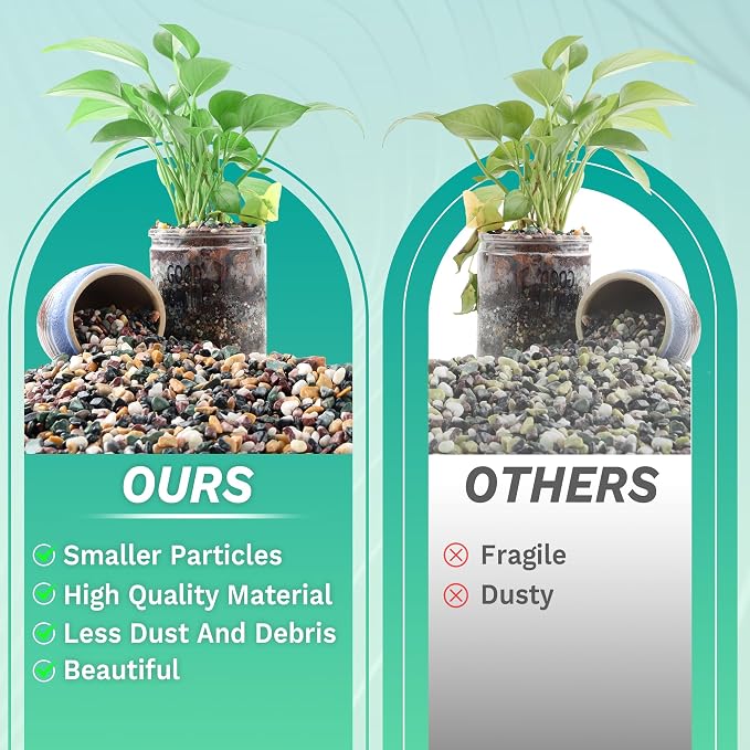 AVALUTION Aquarium Gravel for Plants -2.4lb Fish Tank Gravel for Succulent Cactus & Bonsai, 1/4Inch Decorative River Rocks Pebbles for Gardening, Flower Pots, Landscaping, Terrarium