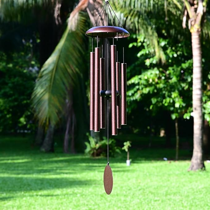 Vanquer Wind Chimes for Outside Deep Tone - 32'' Wind Chimes Outdoor Clearance, Deep Tone, Windchimes Outdoors, Memorial, Sympathy Gifts, Garden Patio Yard, Home Décor (32" Bronze)