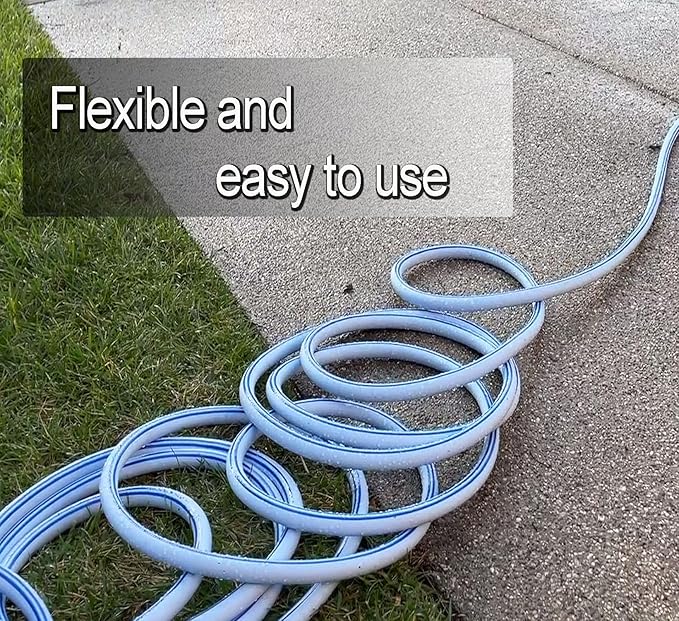Atlantic Heavy Duty Garden Hose 5/8 Inch x 3 Foot Blue Color, Short Connection Leader Hose with Male-Female Connectors (3FT)