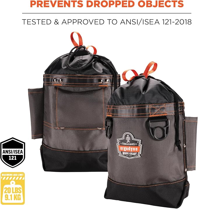 Ergodyne Arsenal 5926 Topped Bolt Bag Tool Pouch – Short, Polyester , Gray