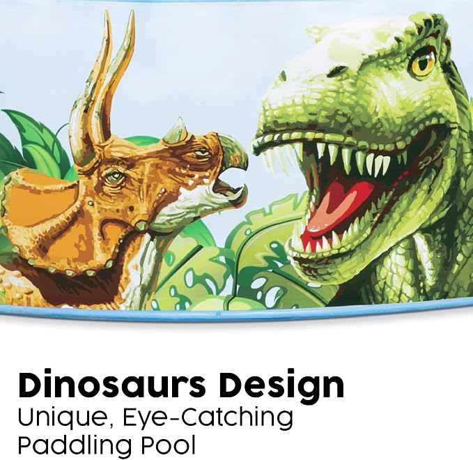 Bestway BW55022-20 Dinosaurous Fill 'N Fun Kiddie Paddling Pool, 1.83 m x 38 cm One Size,Multicolor