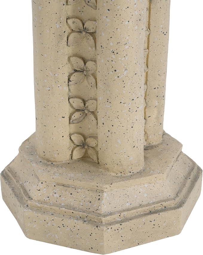 Christopher Knight Home Jorine 23.25"H Plant Stand, Lightweight Concrete Plant Stand, Pedestal Column Side Table, Indoor Outdoor Plants Standing for Entryway Garden Yard Home, No Assemly Needed, Sand