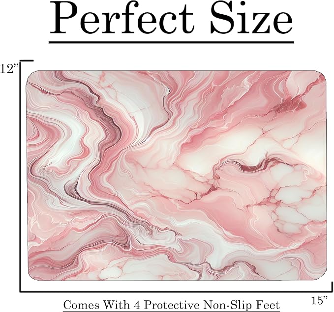 Pink Marble Kitchen Glass Cutting Board Ocean Decorative Gift Marbled Granite Stone Rock Gift For Her Mom Wife (Pink 1)