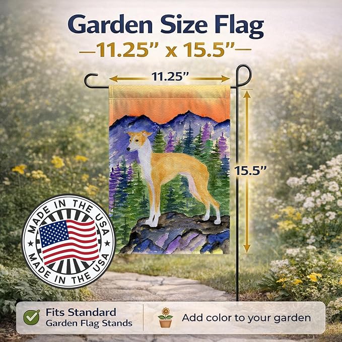 Caroline's Treasures SS8225GF Italian Greyhound Garden Flag Mailbox Flag Decorative Yard Flag Banner Outside Patio Artwork Yard Flower Beds, Garden Size, Multicolor