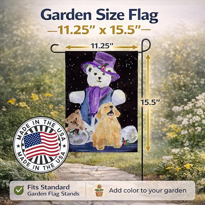 Caroline's Treasures SS8954GF Golden Retriever Garden Flag Mailbox Flag Decorative Yard Flag Banner Outside Patio Artwork Yard Flower Beds, Garden Size, Multicolor