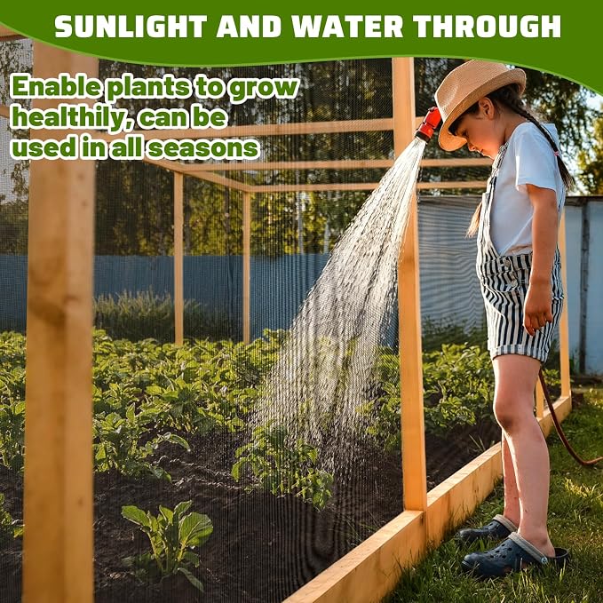 Stronger Garden Mesh Netting, 10 x 12 FT Ultra Fine Nano PP Plant Covers, Small Animals Bird Net Barrier Screen for Vegetables Plants Fruits Flowers Protection, Shading Rate 33%