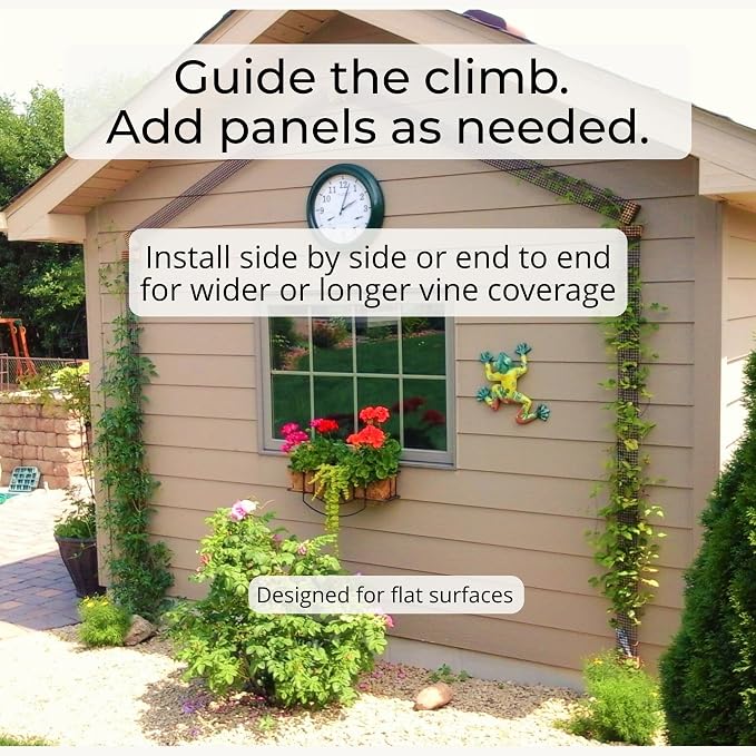 Deck Post Trellis for Clematis and Climbing Plants, 1-Pack | Fits porch columns and mailbox posts. Slim 4-inch profile for tight spaces. Supports mature vines up to 50 lbs.