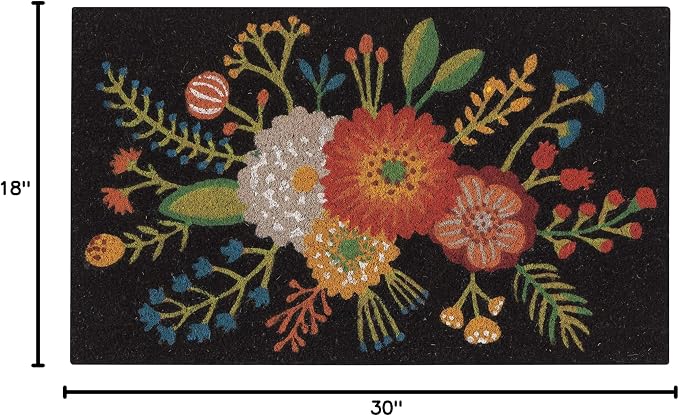 Now Designs Goldenbloom Doormat - Durable, Stylish Entryway Mat for Home and Garden