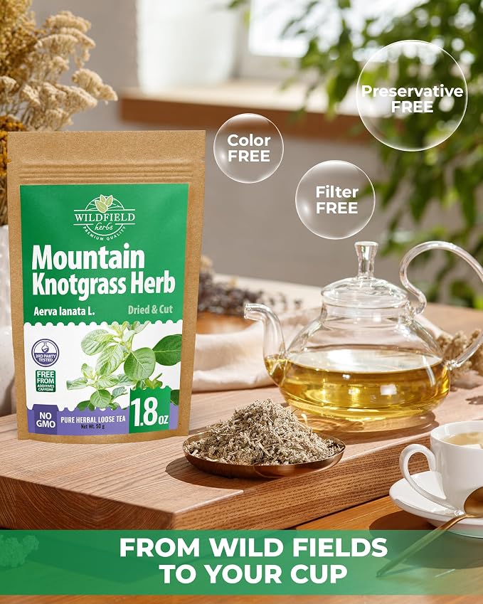 1.8 oz. Mountain Knotgrass Tea Dried Cut Herb Mountain Knotgrass Herbal Tea (Aerva Lanata) - 50g Polpala Pol-Pala Pol Pala Pol Pola Herb