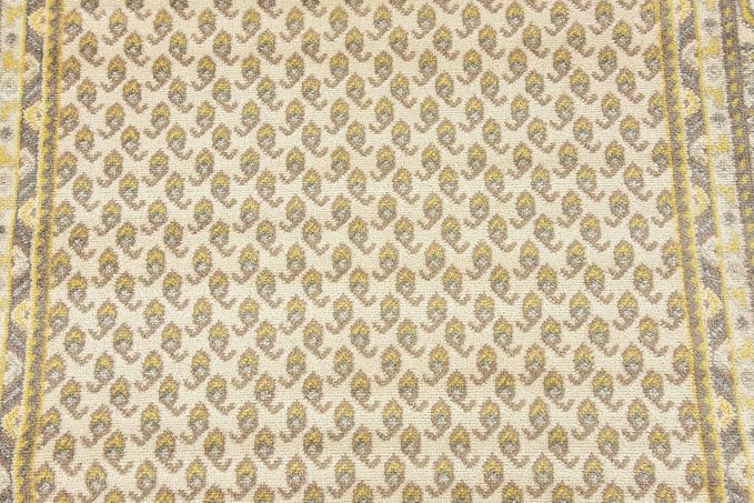 Unique Loom Williamsburg Collection Traditional Border with Dotted Center Area Rug, Rectangular 4' 0" x 6' 0", Beige/Yellow