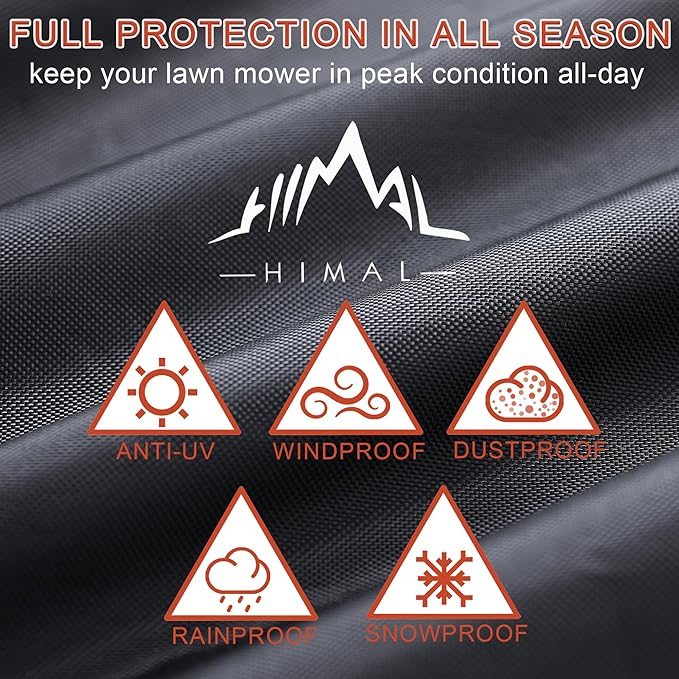 Himal Outdoors Riding Lawn Mower Cover,Heavy Duty 420D to 54" | Waterproof,Tractor Decks up,Windproof Buckles,Velcro Design,Turn Mower Cover,Outdoor Storage