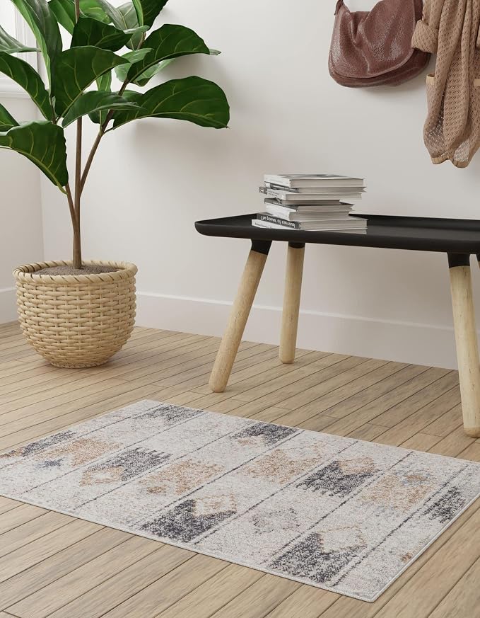 Unique Loom Eco Southwestern Collection Area Rug - Ely (Rectangular 2' 0" x 3' 0", Ivory/Black)