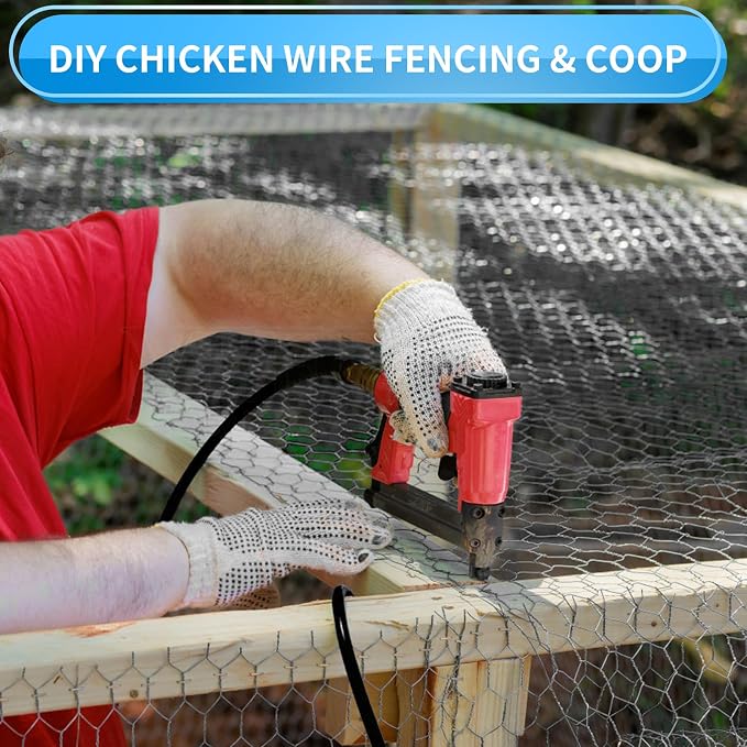 48'' x 150' Black Chicken Wire Mesh Fence, 19 Gauge Galvanized Poultry Netting and 1 inch Garden Mesh Fence Roll, Chicken Wire for Floral Arrangements/Crafts/Farm/Livestock/Pet Protection