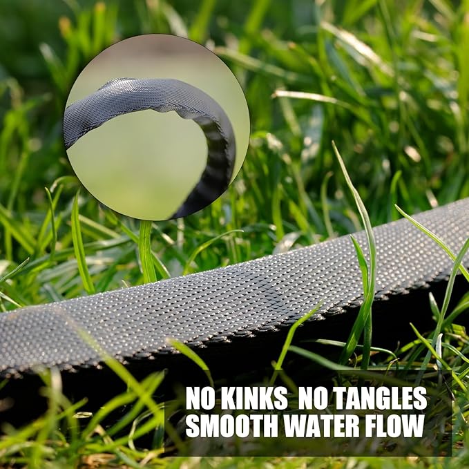 Relxitl Garden Hose 50feet, Water Hose with 10 Function Hose Nozzle, NON-Expandable Hose, Tough & Flexible, Lightweight, Crush Resistant Fittings, Kink & Tangle Free, Rust Proof for Watering