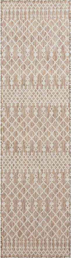 Nourison Home Positano Beige 2'2" x 8' Area Rug - Easy Clean, Non Shedding, Bed Room, Living Room, Dining Room, Kitchen (8' Runner)