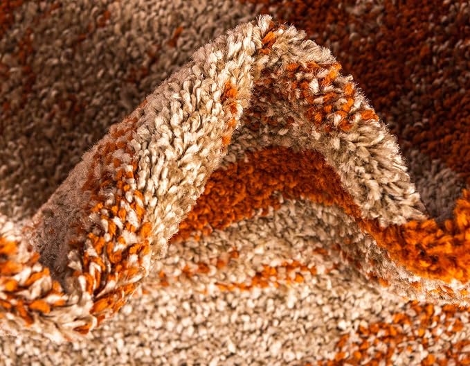 Unique Loom Autumn Collection Modern Contemporary Casual Abstract Area Rug (Beige/ Terracotta Rustic, 2 x 3 ft Rectangular)
