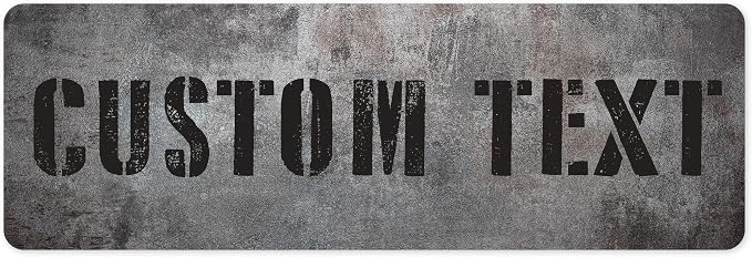 Custom Sign, Custom Street Sign, 11 Font Colors, 13 Font Styles, 4 Hole Options, 22 Sizes, 6x18 Inches, Rust Free DiBound, Fade Resistant, Made in USA by My Sign Center (Grunge Metal)