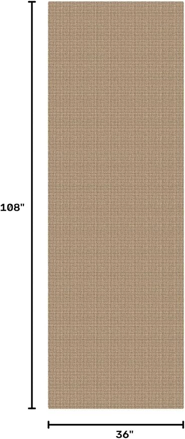 KOZYFLY Runners for Hallway 3x9, Wide Washable Runner Rug, Woven Non Slip Kitchen Runner, Braided Entryway Rug, Floor Carpet for Foyer, Bedroom, Hall, Orange Beige/Tan/Brown