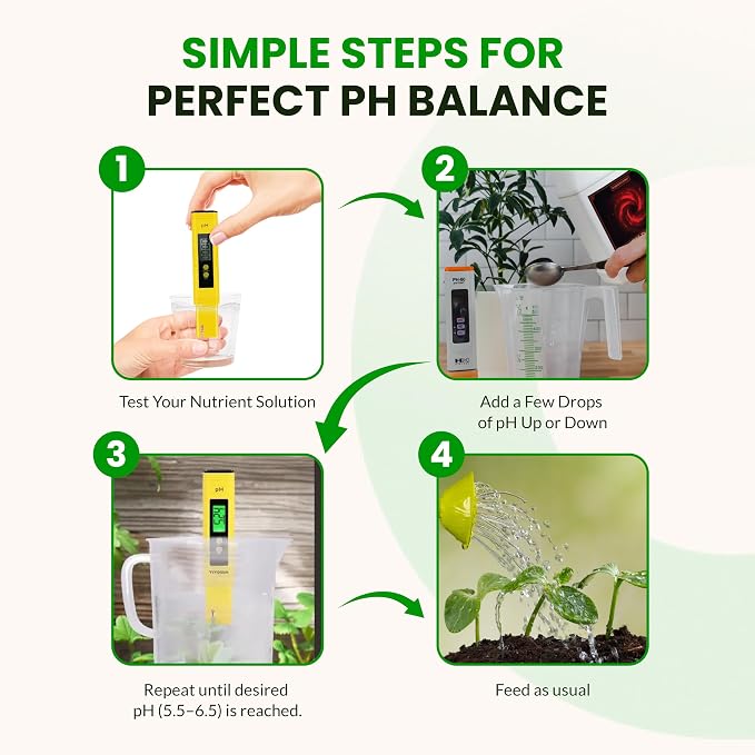 Humboldts Secret pH Up and pH Down Control Kit | Liquid Nutrient Solution Balancer for Plants | for Soil, Hydroponic, Coco, and DWC Systems | Supports Nutrient Absorption and Growth | 2.5 Gallon