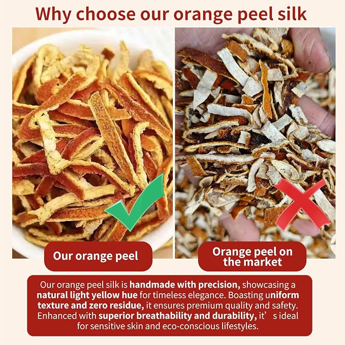 Baihuatang Natural Dried Tangerine Peel for Tea 4.58oz/130g Orange Peel Strips Mandarin Pure Citrus Peel Strips Natural Mandarine Scent Suitable for Cooking & Tea 橘皮 陈皮丝