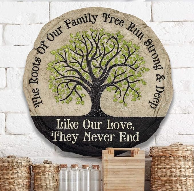 Spoontiques - Garden Décor - Home is Where Your Honey is Stepping Stone - Decorative Stone for Garden