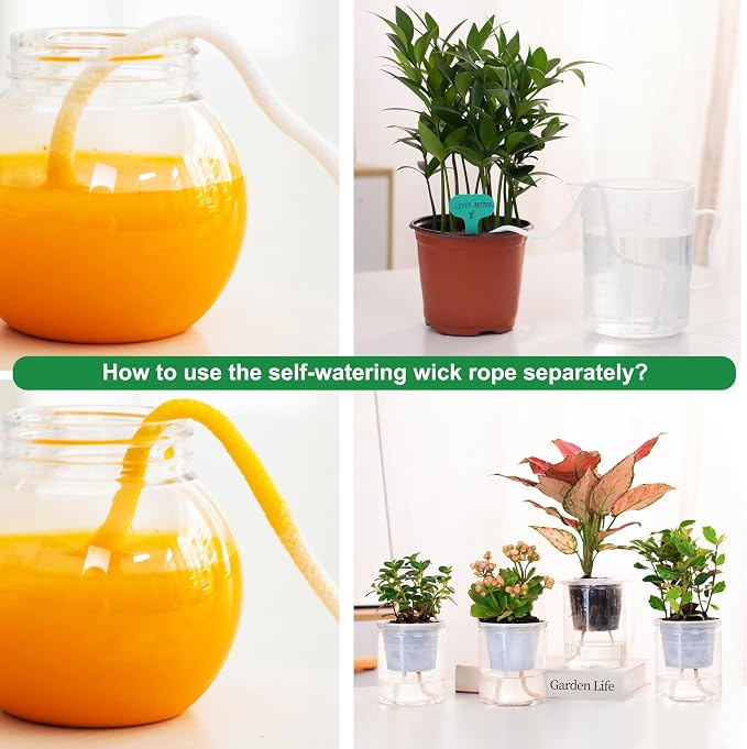 8 Pack 16 inch Self Watering Base for Fabric Grow Bag, Self-watering Plastic Elevated Plant Saucer Stand, Automatic Watering Tray for Non-woven Planter Flower Pot Growth Tent Greenhouse Indoor Outdoor