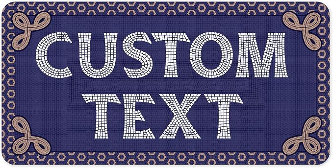Custom Sign, Custom Street Sign, 11 Font Colors, 13 Font Styles, 4 Hole Options, 22 Sizes, 9x18 Inches, Rust Free DiBound, Fade Resistant, Made in USA by My Sign Center (Fauxsaic 1)