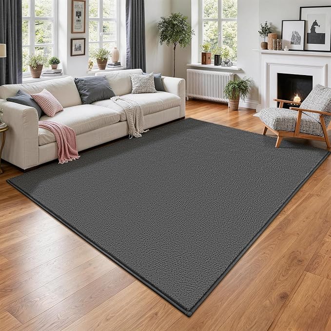 Vasofe Grey Rugs for Bedroom Dorm Office, 3x5 Washable Non Slip Area Rug | Soft Modern Indoor Memory Foam Thickened Carpets for Living Room Boys Girls Room Playroom Nursery 36x60 Inch Mat Home Decor