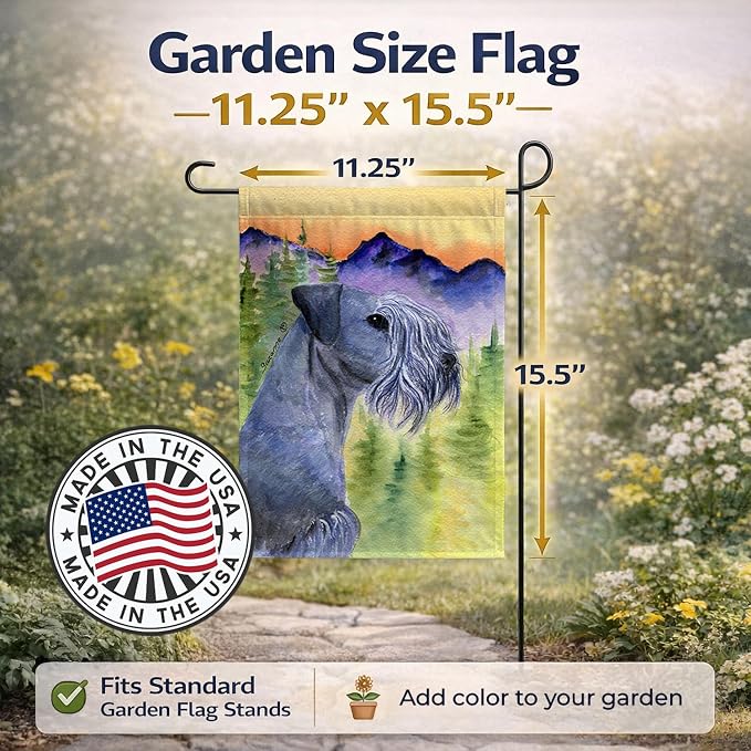 Caroline's Treasures SS8232GF Cesky Terrier Garden Flag Mailbox Flag Decorative Yard Flag Banner Outside Patio Artwork Yard Flower Beds, Garden Size, Multicolor